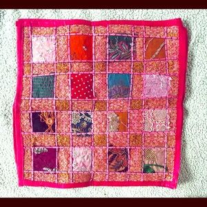 16” sq. Indian inspired quilted pair of cases ONLY